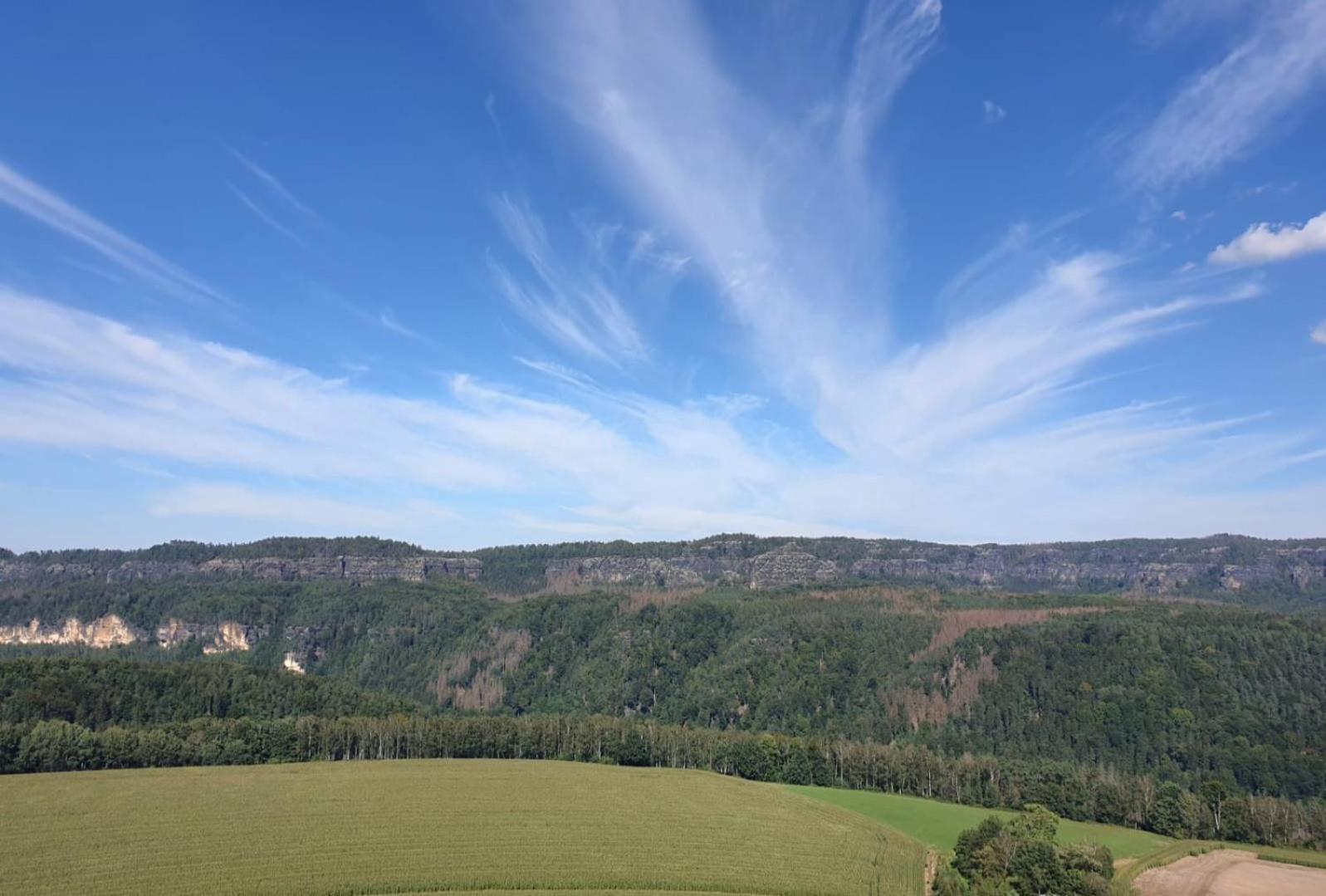 Ferienwohnung Blick Zum Zirkelstein Reinhardtsdorf-Schona Buitenkant foto